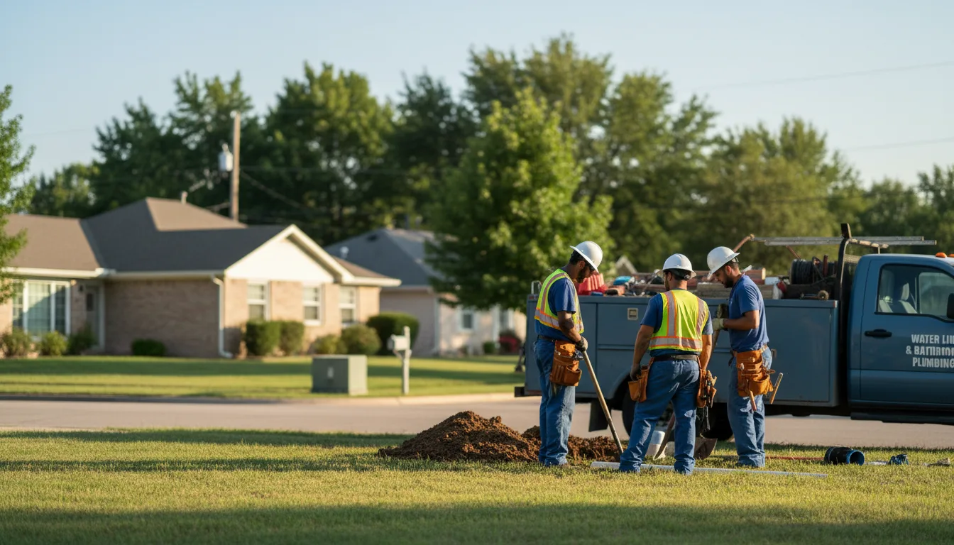 Residential water line and bathroom plumbing service in Van Buren Point, NY